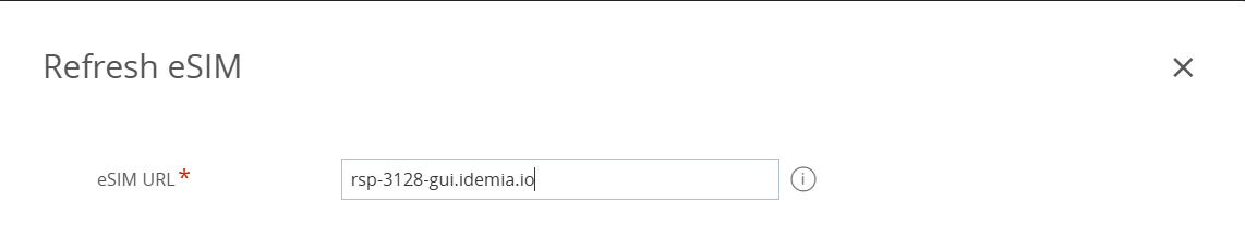 Refresh eSIM URL prompt